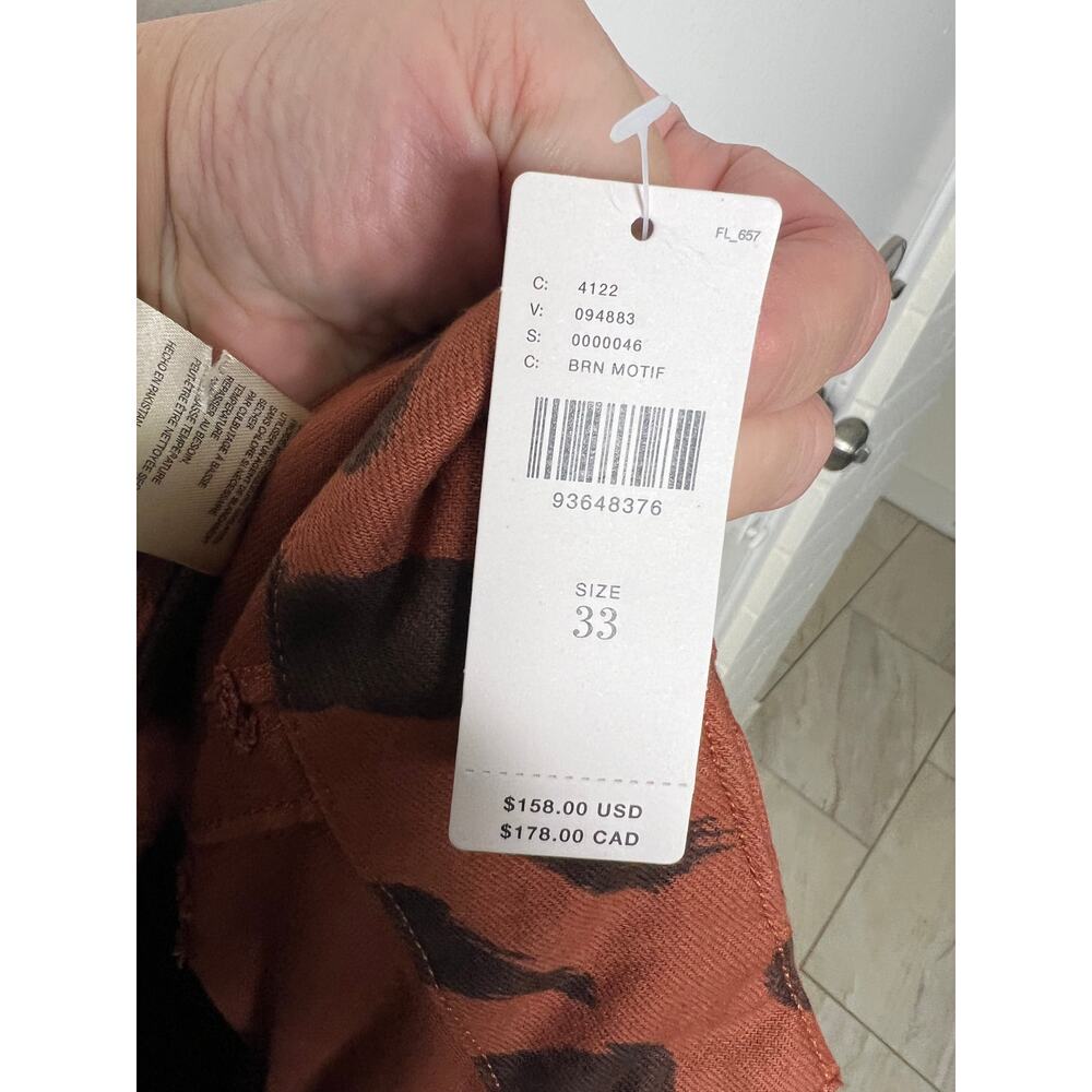 Anthropologie Maeve The Junie High-Rise Wide-Leg Flare Jeans Brown NEW ~ Size 33 - Picture 10 of 10